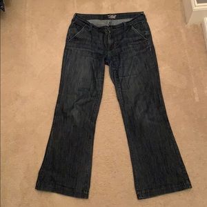 Old Navy Trouser style dark denim jeans